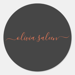 Adesivo Redondo Personalizado Cenoura e Nero