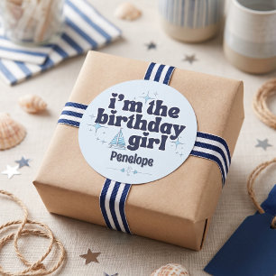 Adesivo Redondo Personalizado de Aniversário Náuti