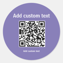 adesivo redondo personalizado de código QR do site