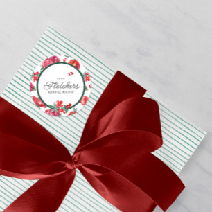 Adesivo Redondo Personalizado de romã botânico