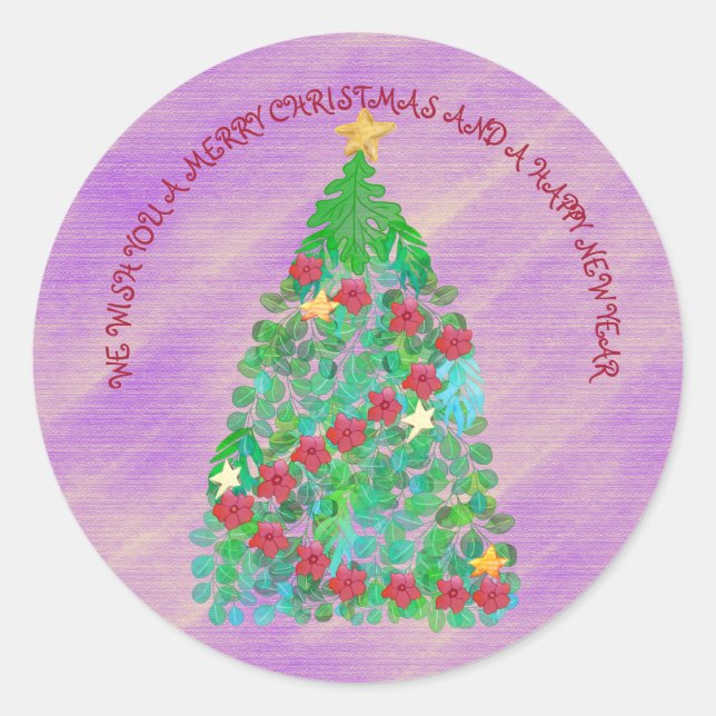 ADESIVO REDONDO PERSONALIZADO, DESEJAMOS UM NATAL DE MERGULHO. (Frente)