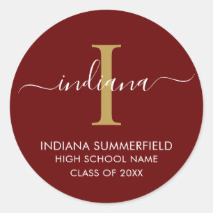 Adesivo Redondo Personalizado do Partido do Formando Moderno 2025 