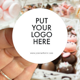 Adesivo Redondo Personalizado, editável, marca