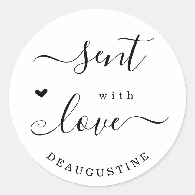 Adesivo Redondo Personalizado Enviado com Fecho de Envelope de Amo (Frente)