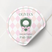 Personalizado Lindo Rosa Golfe para Meninas 2º Ani