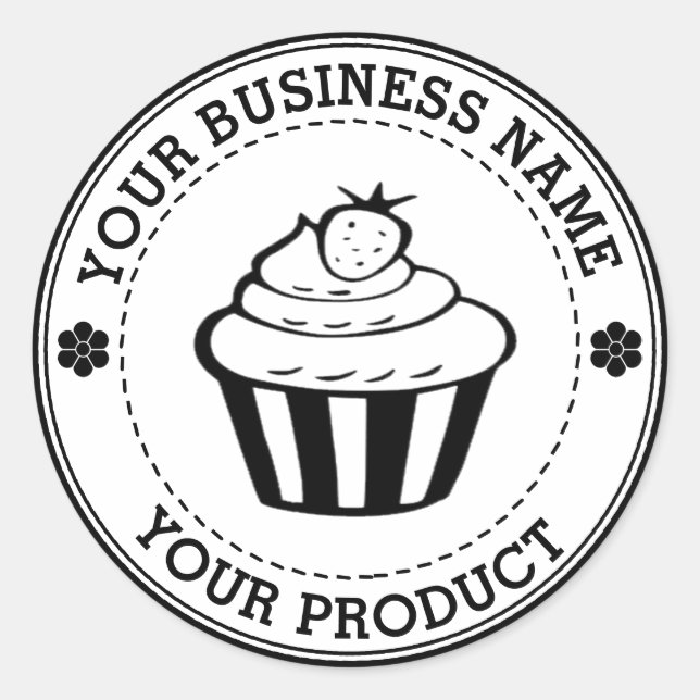 Adesivo Redondo Personalizado Logotipo Homemade Personalizado (Frente)