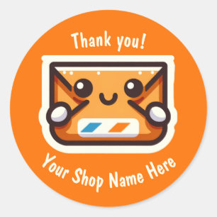 Adesivo Redondo Personalizado Obrigado Autocolantes para Pequenas 