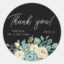 Personalizado Obrigado Casamento Floral