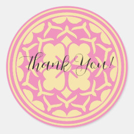 Adesivo Redondo Personalizado Obrigado Clover