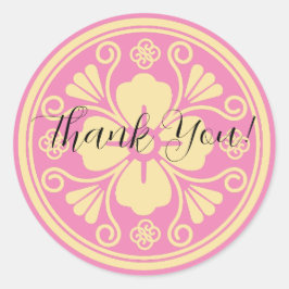 Adesivo Redondo Personalizado Obrigado Hanabishi