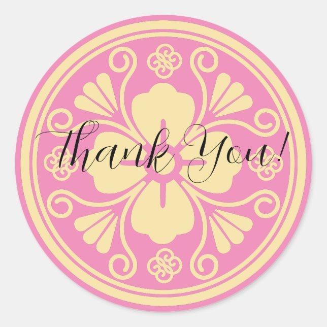 Adesivo Redondo Personalizado Obrigado Hanabishi (Frente)