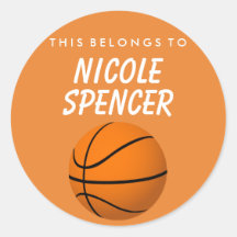 Personalizado Pertence A Sticker - Basquete