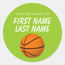Personalizado Pertence A Sticker - Basquete