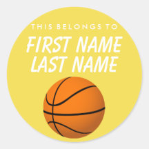 Personalizado Pertence A Sticker - Basquete