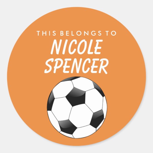Adesivo Redondo Personalizado Pertence A Sticker - Futebol (Frente)