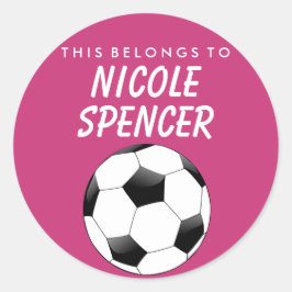 Adesivo Redondo Personalizado Pertence A Sticker - Futebol