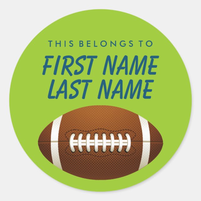 Adesivo Redondo Personalizado Pertence A Sticker - Futebol (Frente)