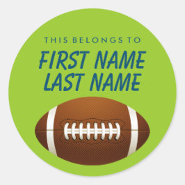 Adesivo Redondo Personalizado Pertence A Sticker - Futebol