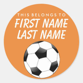 Adesivo Redondo Personalizado Pertence A Sticker - Futebol