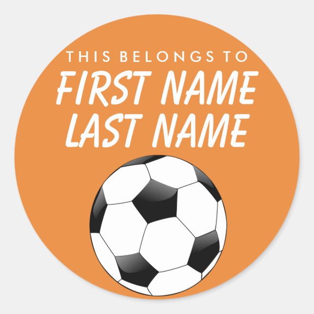 Adesivo Redondo Personalizado Pertence A Sticker - Futebol (Frente)