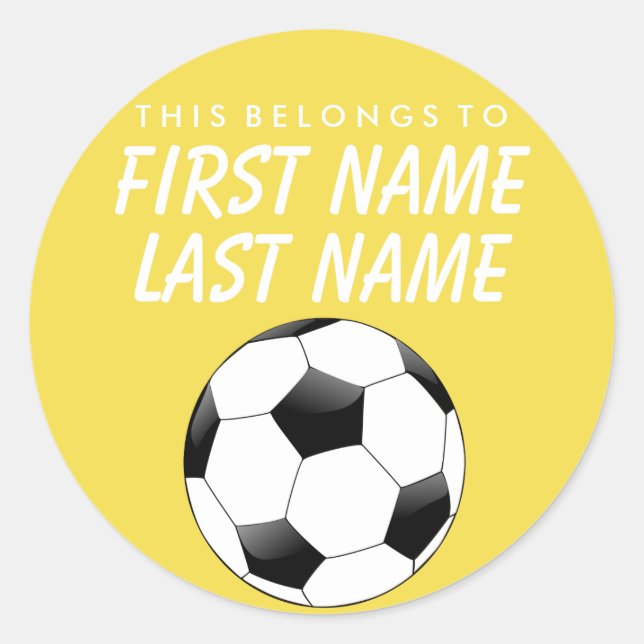 Adesivo Redondo Personalizado Pertence A Sticker - Futebol (Frente)