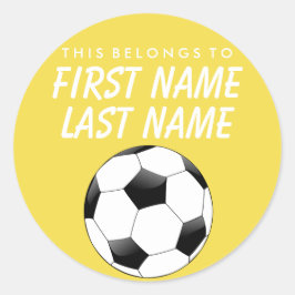 Adesivo Redondo Personalizado Pertence A Sticker - Futebol