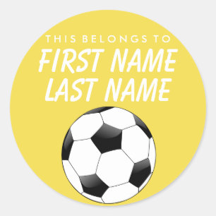 Adesivo Redondo Personalizado Pertence A Sticker - Futebol