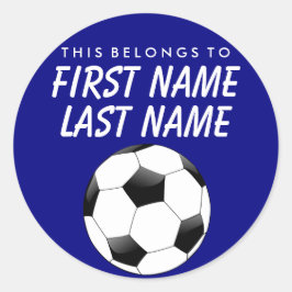 Adesivo Redondo Personalizado Pertence A Sticker - Futebol