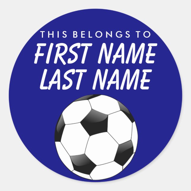 Adesivo Redondo Personalizado Pertence A Sticker - Futebol (Frente)