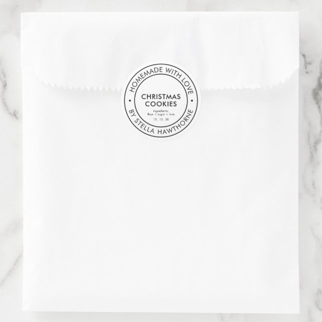 Adesivo Redondo Personalizado Simples Feriado Caseiro (Bolsa)