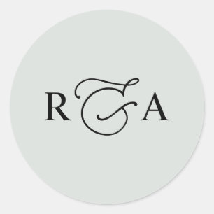 Adesivo Redondo Personalizado Simples, Personalizado em Verde, Sag