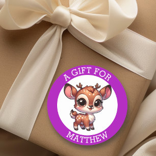 Adesivo Redondo Personalizado Um Presente Para O Natal