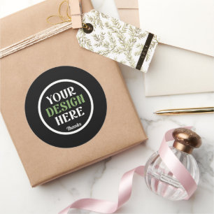 Adesivo Redondo personalizado, único, elegante e minimalista hersh