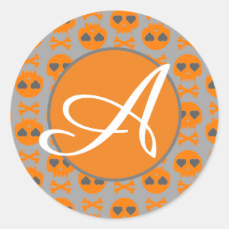 ADESIVO REDONDO PERSONALIZADOR INICIAL DE HALLOWEEN