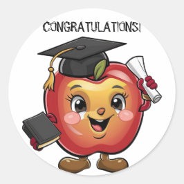 Adesivo Redondo Personalizar alteração de texto para formatura de 