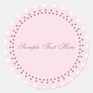 Adesivo Redondo Personalizar beleza delicada, personalizável, cor