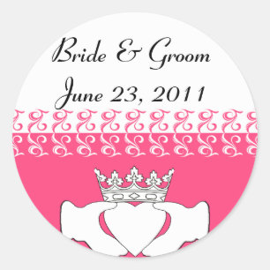 Adesivo Redondo Personalizar carga a rosa