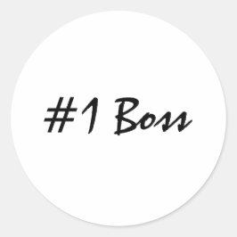 Adesivo Redondo Personalizar Chefe Número 1