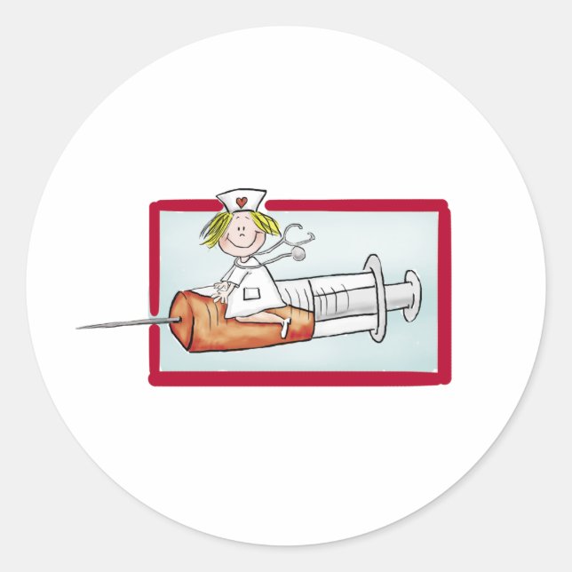 Adesivo Redondo Personalizar com o nome - A Super Enfermeira (Frente)