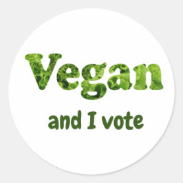Adesivo Redondo Personalizar eleitor ativista do Vegan