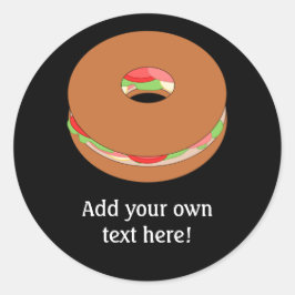 Adesivo Redondo Personalizar este gráfico Bagel