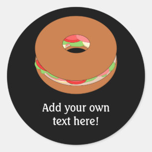 Adesivo Redondo Personalizar este gráfico Bagel