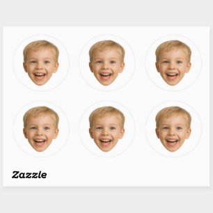Adesivo Redondo Personalizar família de fotos personalizada de aut