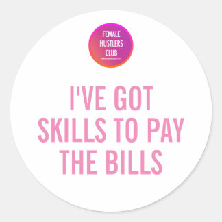 ADESIVO REDONDO PERSONALIZAR HABILIDADES PARA PAGAR AS CONTAS