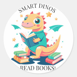 Adesivo Redondo Personalizar Nome Editar Livros de Leitura do Smar