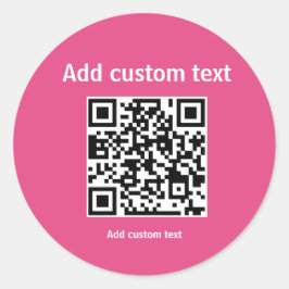Adesivo Redondo personalizar o código QR personalizar o Web site C