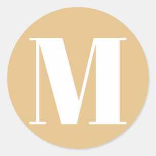 Adesivo Redondo Personalizar o monograma número inicial de camelo