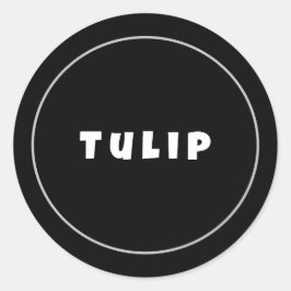 Adesivo Redondo Personalizar o nome da empresa em preto