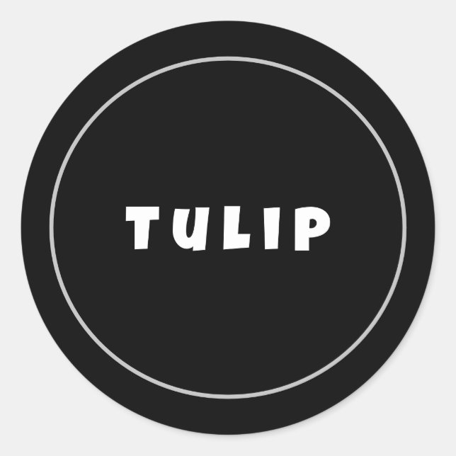 Adesivo Redondo Personalizar o nome da empresa em preto (Frente)