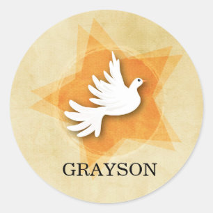 Adesivo Redondo Personalizar Parabéns de Confirmação Coll de Prese